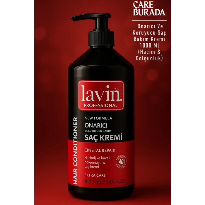 Lavin - Onarıcı & Koruyucu Saç Bakım Kremi 1000 ml (Hacim & Dolgunluk)