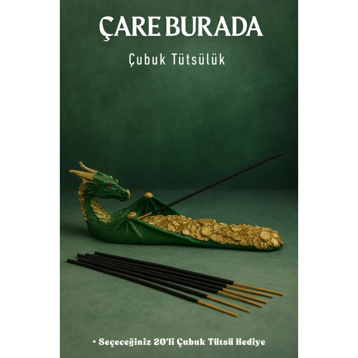 Ejderha Çubuk Tütsülük (Seçeceğiniz 20li Çubuk Tütsü Hediye)