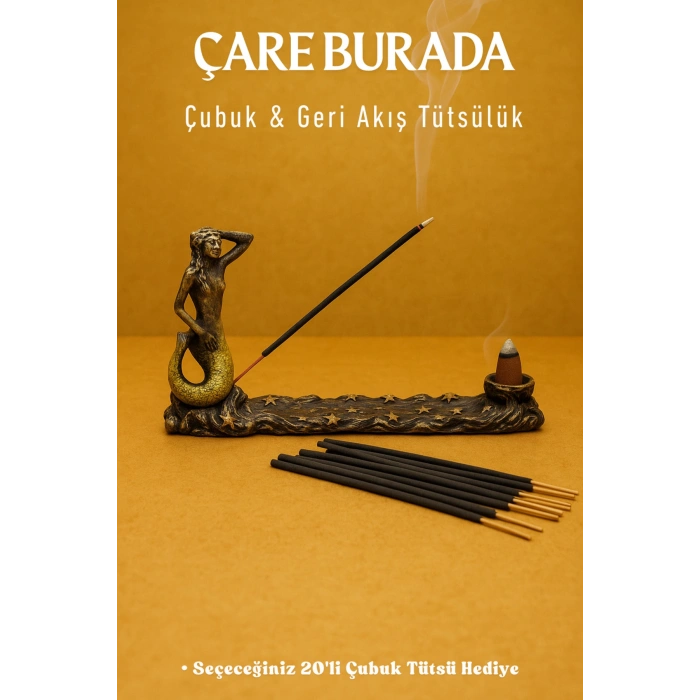 Deniz Kızı Geri Akış & Çubuk Tütsülük (Seçeceğiniz 20li Çubuk Tütsü Hediye)