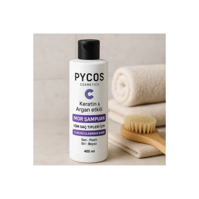 PYCOS Keratin + Argan Etkili Mor Şampuan – 400 ml