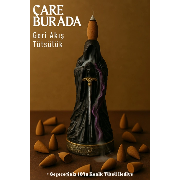 Azrail Geri Akış Tütsülük (Seçeceğiniz 10lu Konik Tütsü Hediye)