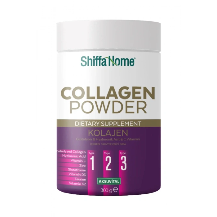 Collagen Powder Kolajen, Glutatyon & Hyaluronik Asit & C Vitamini İçeren Takviye Edici Gıda