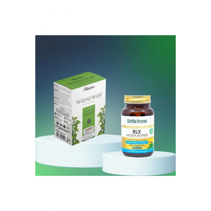 Melisalı Relax Bitki çayı 40lı ve RLX Kapsül 60 adet (Rahat Uyku İçin )
