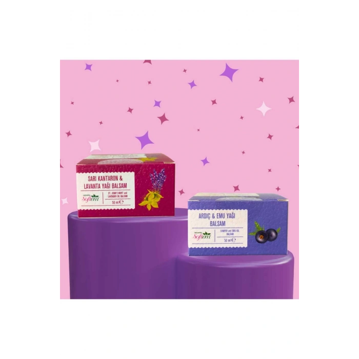 Balsam Set Sarı Kantaron& Lavanta Yağı Balsam + Ardıç & Emu Yağı Balsam