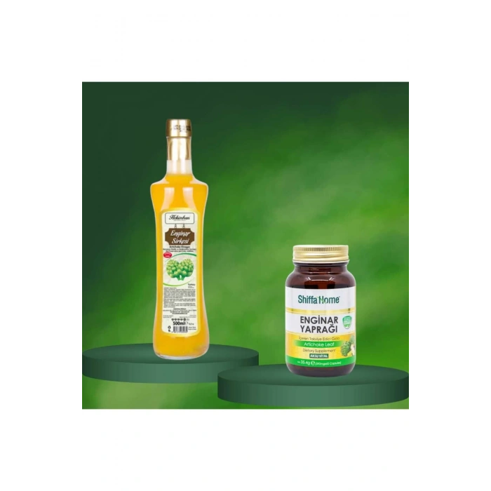 Enginar Yaprağı 60 Kapsül ve Enginar Sirkesi 500 ml