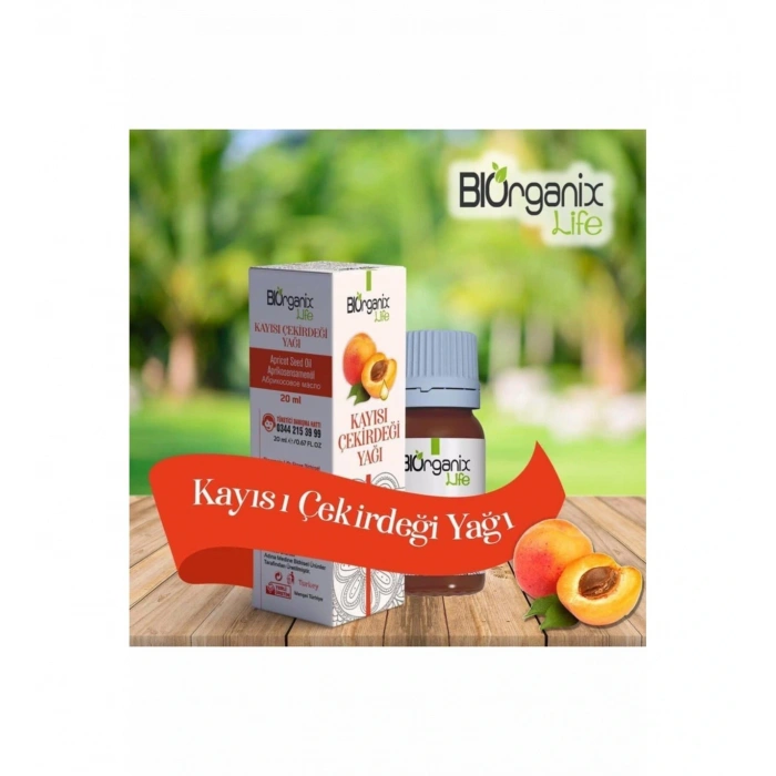 Biorganix Life Organik Kayısı Çekirdeği Yağı Tohumu Yağı 20 Ml Şişede