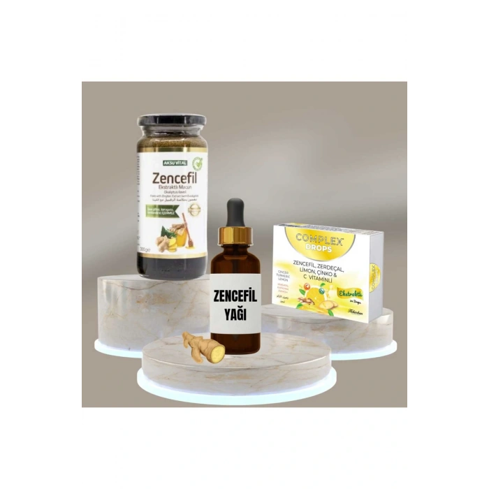 Aksu Vital Zencefil Ekstraktlı Macun + Zencefil Yağı +Zencefil Zerdeçal Limon Çinko Pastil