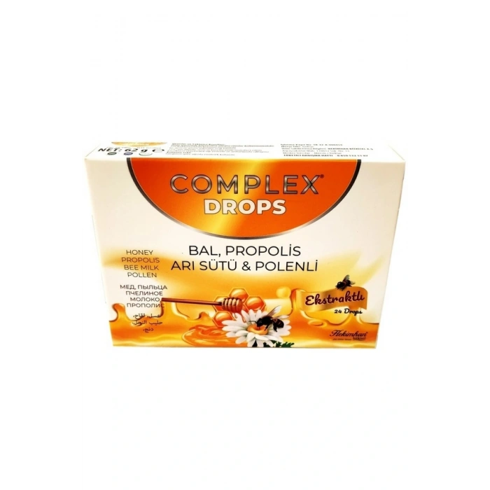 Complex Bal Polen Propolis Arı Sütü Drops 24 Adet 62 G 12 Adet