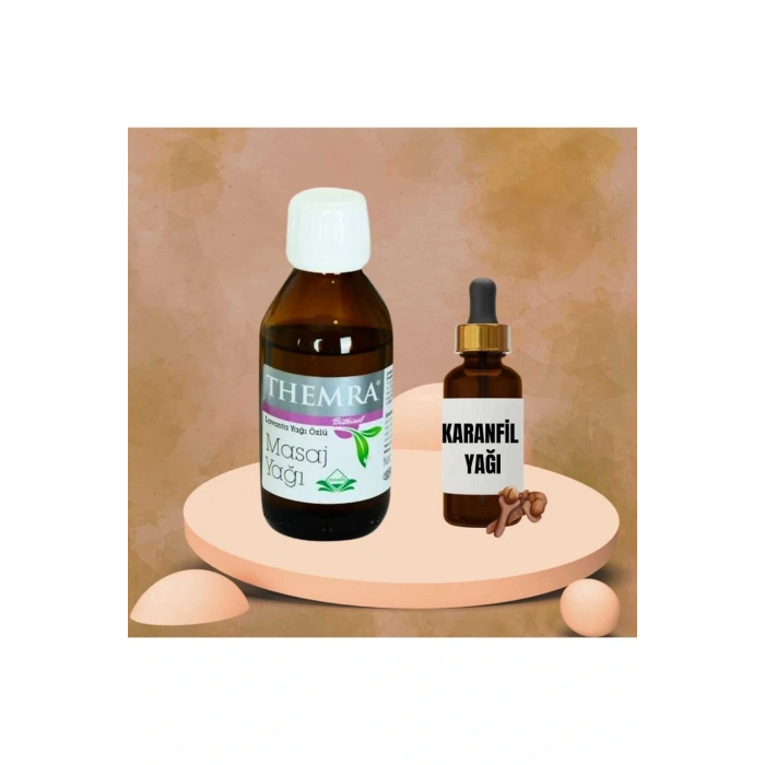 Lavanta Yağı Özlü Masaj Yağı 100 ml Karanfil Yağı 20 ml