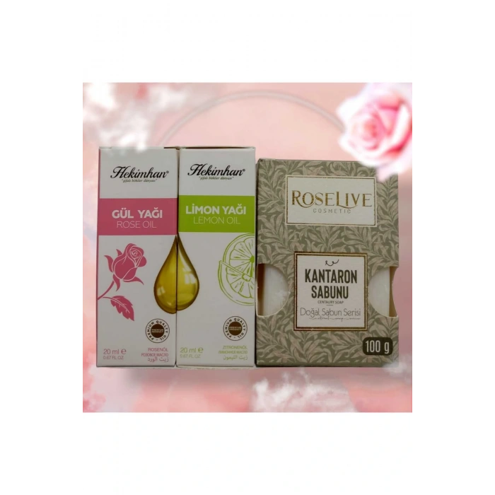 Gül Yağı+ Limon Yağı +Kantaron Sabunu