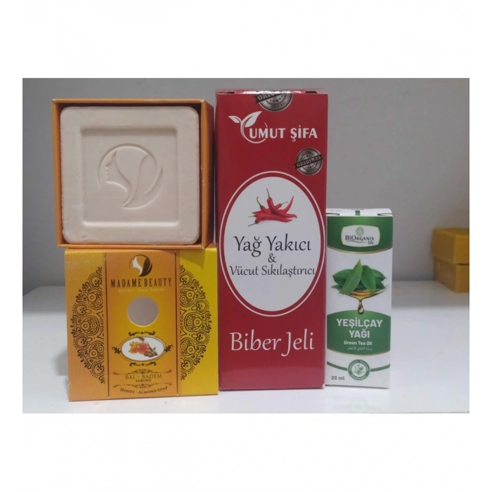 Umut Şifa Yağ Yakıcı & Vücut Sıkılaştırıcı jel+ Bal-badem Sabun + Yeşilçay Yağı