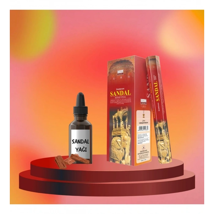 Sandal Ağacı Günün Yorgunluğu Tütsü Seti 20 Çubuk Ve 20 Ml Yağ