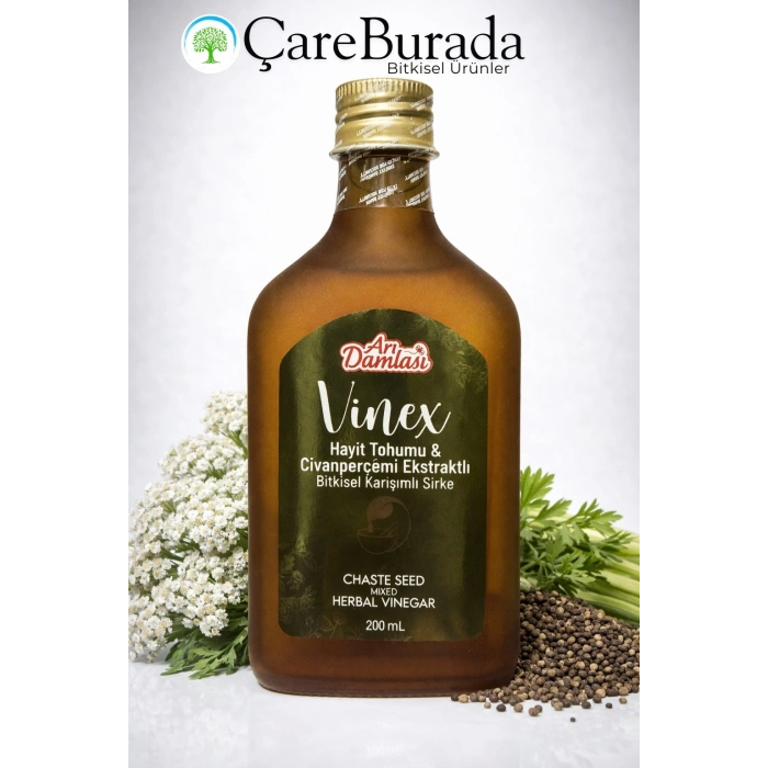 ÇareBurada Hayıt Tohumu ve Civanperçemi Ekstraktlı Sirke 200 ml