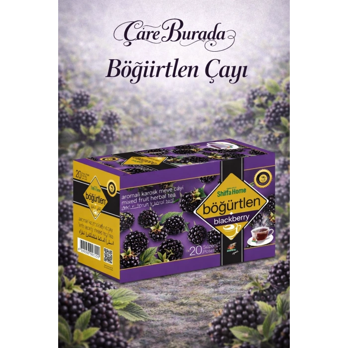 Böğürtlen Aromalı Karışık Bitki Çayı (20li Süzen Poşet)