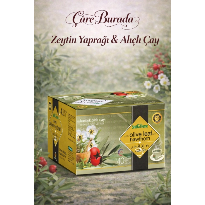 Zeytin Yapraklı & Alıçlı Karışık Bitki Çayı (40 Adet)