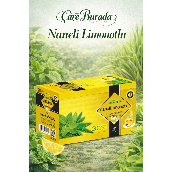 Naneli & Limonotlu Karışık Bitki Çayı (20li Süzen Poşet)