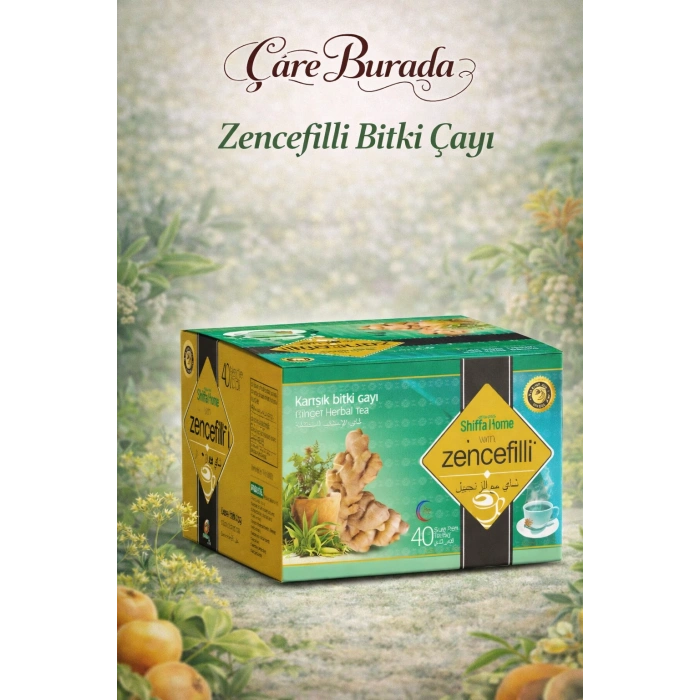 Zencefilli Karışık Bitki Çayı (40lı Süzen Poşet)