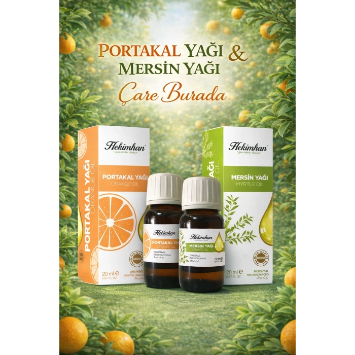 ÇareBurada Portakal Yağı 20 Ml & Mersin Yağı 20 Ml (Bolluk & Bereket Seti)