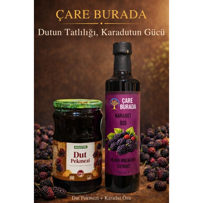 ÇareBurada Vital Dut Pekmezi 800 g + ÇareBurada Karadut Özü 500 ml