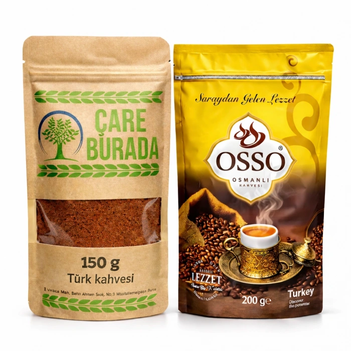 ÇareBurada 150 G Türk Kahvesi + OSSO Osmanlı Kahvesi 150 G