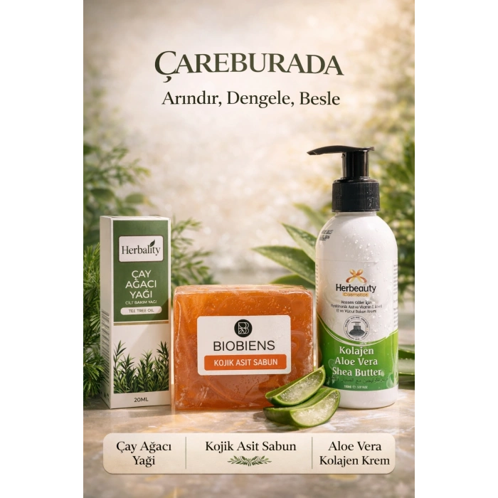 ÇareBurada Günlük Cilt Bakım Seti ( 3lü )