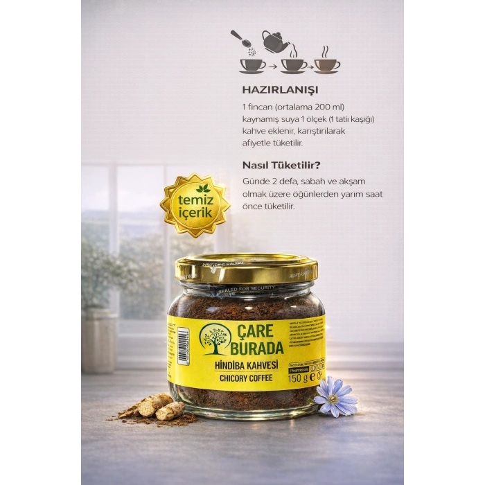 ÇareBurada Hindiba Kahvesi 150 g - Yumuşak İçim & Dengeli Aroma
