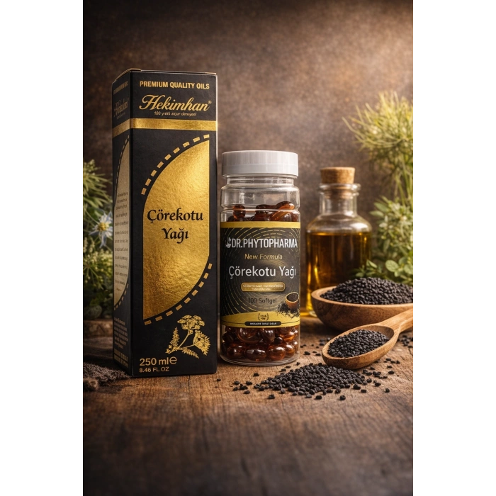 ÇareBurada Çörek Otu Yağı 100 Softjel + Çörek Otu Yağı 250 ml