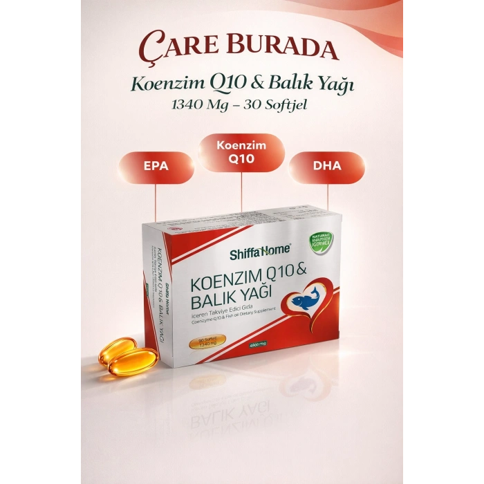 Koenzim Q10 & Balık Yağı Softjel 1340 mg (30 Softjel)