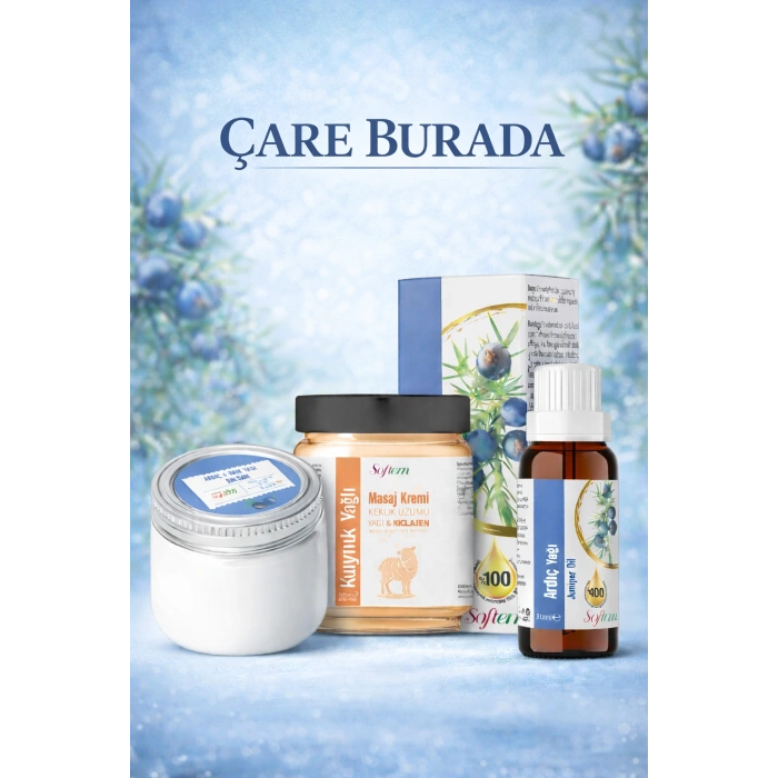 Ardıç Yağı 20 Ml + Ardıç & Emu Yağı Balsam 50 Ml + Kuyruk Yağlı & Kolajenli Masaj Kremi 200 Ml