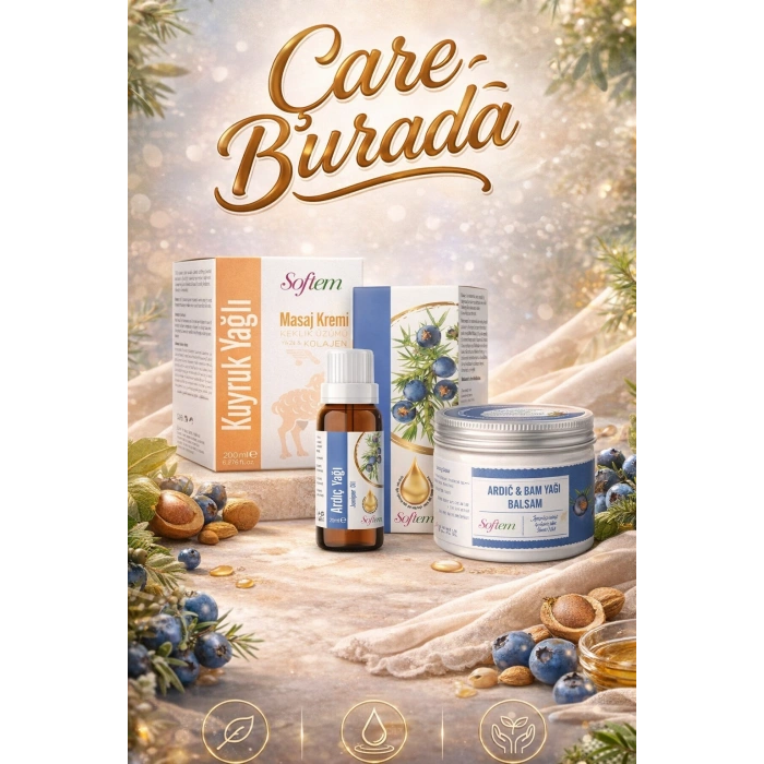 Ardıç Yağı 20 Ml + Ardıç & Emu Yağı Balsam 50 Ml + Kuyruk Yağlı & Kolajenli Masaj Kremi 200 Ml