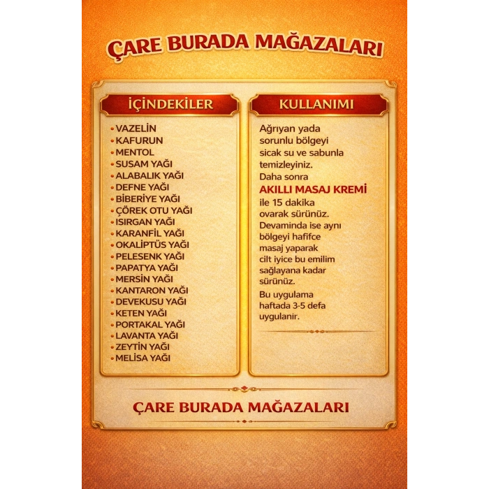 Akıllı Krem Masaj Kremi 100 Ml