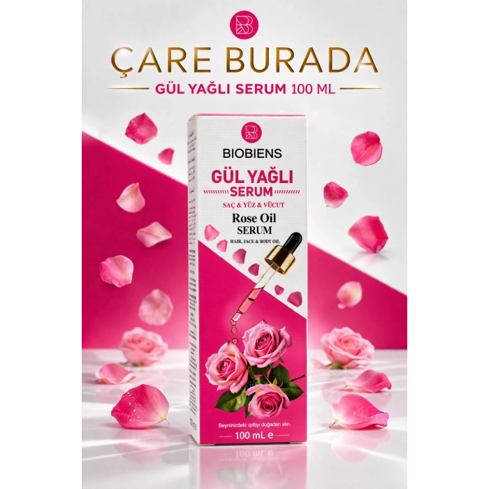 Biobiens - Gül Yağlı Serum 100 Ml (Saç & Yüz & Vücut)
