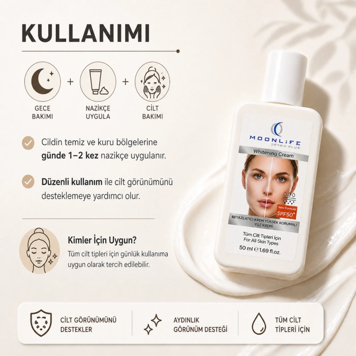 ÇareBurada Dermo Plus Cilt Tonu Eşitleyici Yüz Kremi 50 ml | SPF 50+ Koruma