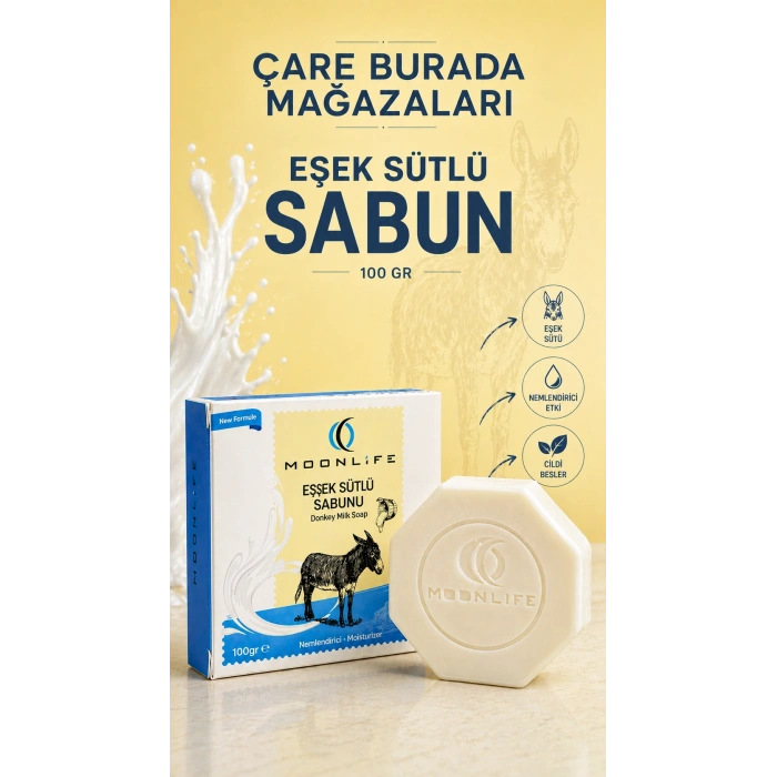 Moonlife - Eşek Sütlü Sabun 100 Gr (Nemlendirici Etkili)