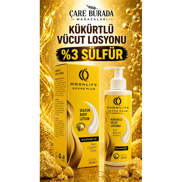 Moonlife - Kükürtlü Vücut Losyonu 200 Ml (%3 Sülfür)