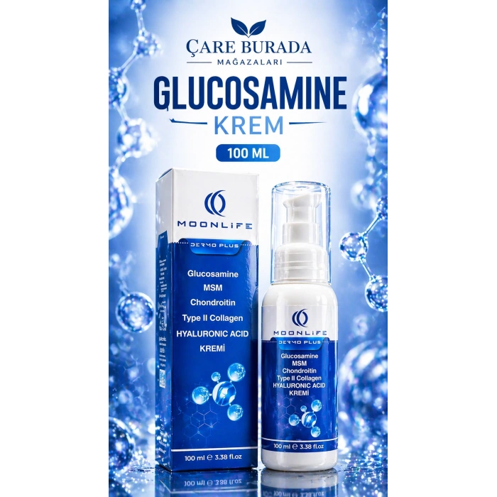 Glukozamin Bakım Kremi 100 Ml (MSM & Chondroitin & Type 2 Kolajen & Hyaluronic Acid)
