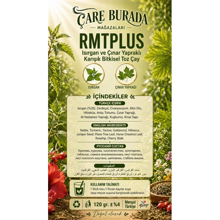 Dr. Bronos - RMTPLUS 30lu Stick Çay (Isırgan & Çınar Yapraklı)