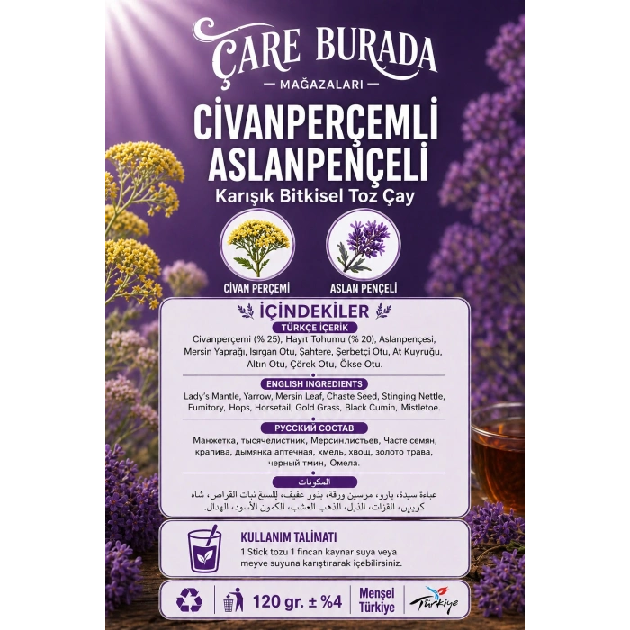 Dr. Bronos - Civanperçemli & Aslanpençeli 30lu Stick Çay