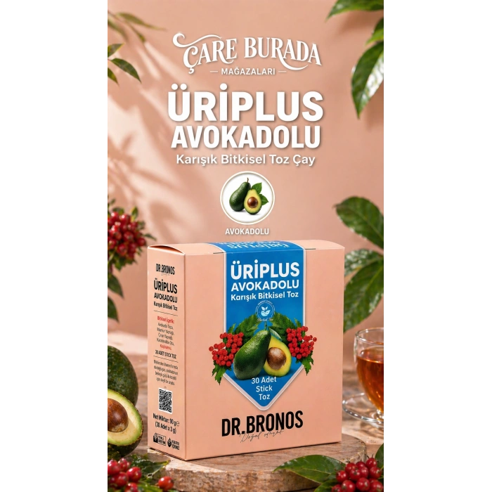 Dr. Bronos - ÜRİPLUS Avakadolu 30lu Stick Çay (Avakado & Gilaburu & Kırkkilit Otu & İğde Çekirdeği)