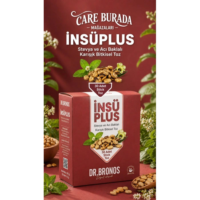 Dr. Bronos - İNSÜPLUS 30lu Stick Çay (Stevya ve Acı Baklalı)