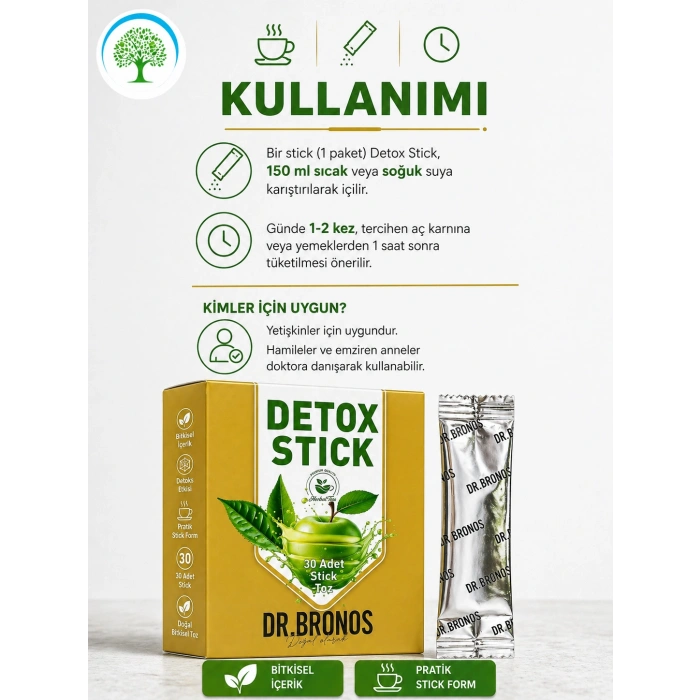 ÇareBurada | Dr. Bronos Detoks Karışık Bitkisel Toz 30 Stick