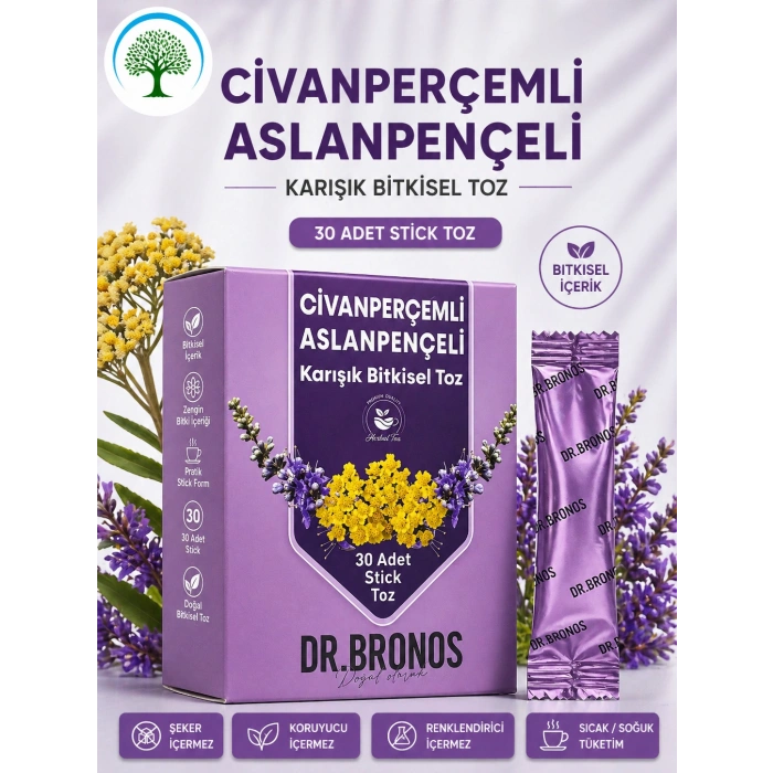 ÇareBurada | Dr. Bronos Civan Perçemli, Aslan Pençeli Karışık Bitkisel Toz 30 Stick