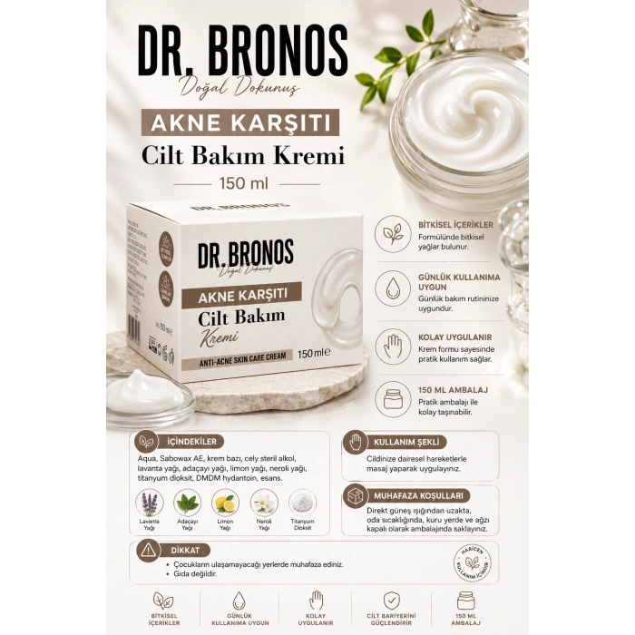 Dr. Bronos - Akne Karşıtı Bakım Kremi 150 Ml