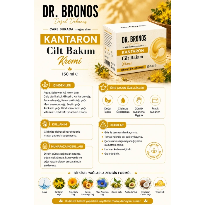 Dr. Bronos - Kantaron Cilt Bakım Kremi 150 Ml