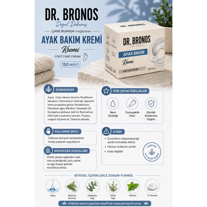 Dr. Bronos - Ayak Bakım Kremi 150 Ml