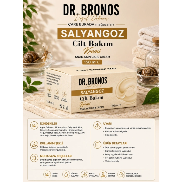 Dr. Bronos - Salyangoz Cilt Bakım Kremi 150 Ml