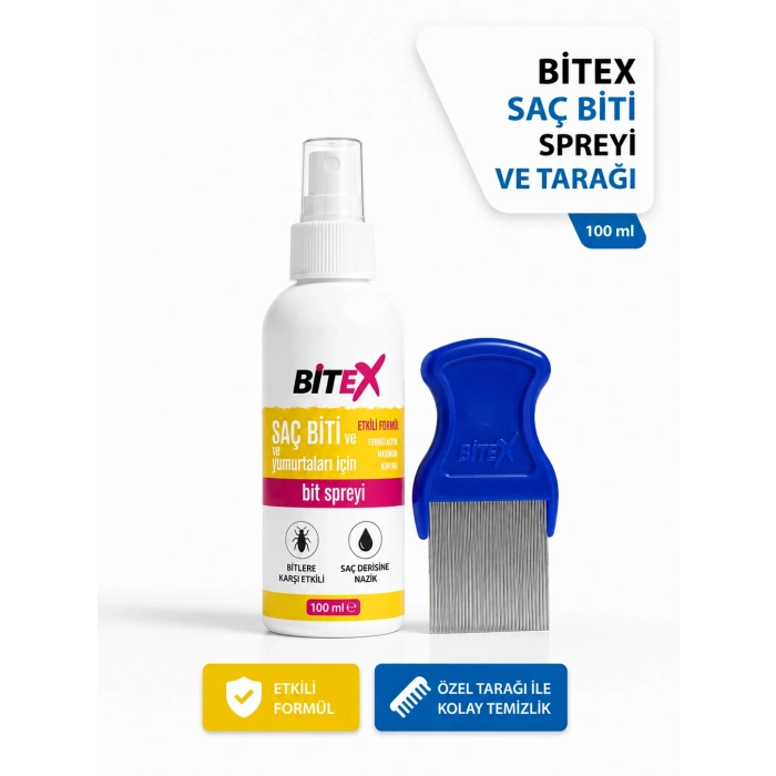 Bitex - Saç Biti ve Yumurtaları İçin Sprey (Tarak Hediyeli)