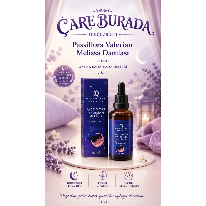 Huzurlu Uyku & Rahatlama Seti (Huzur Otlu Çay 45li & Passiflora, Valerian, Melissa Damla 50 Ml)
