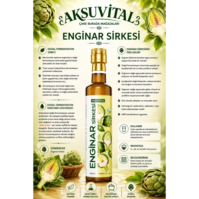 Aksu Vital - Enginar Sirkesi 500 Ml