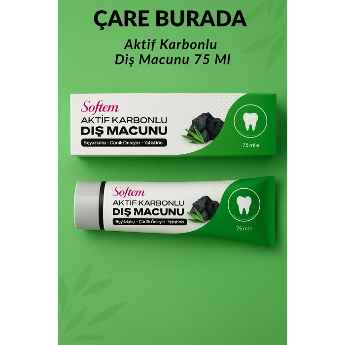 Aktif Karbonlu Diş Macunu 75 Ml (Beyazlatıcı & Çürük Önleyici & Yatıştırıcı(